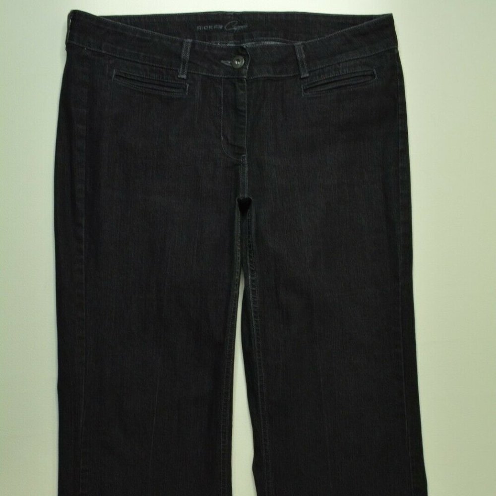 RIDERS Copper Size 17 / 18 Juniors BLACK Bootcut Leg STRETCH Denim TROUSER Jeans